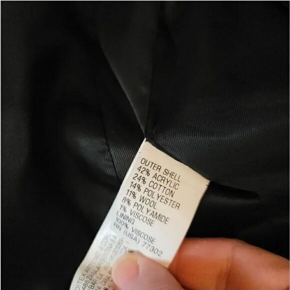 Zara Fantasy Fabric Wool Blend Boucle Tweed Moto Blazer Jacket Size Medium - Picture 13 of 15